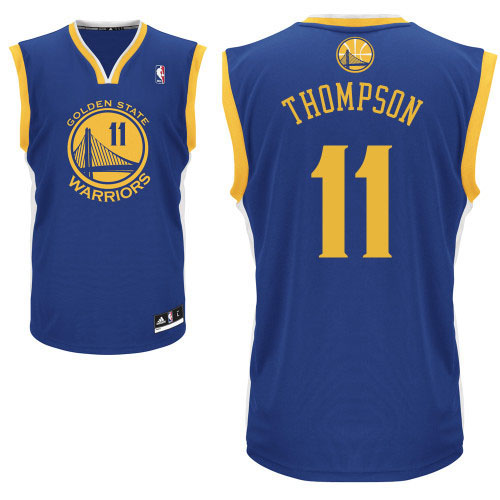 Camiseta retro Thompson #11 Golden State Warriors Azul - Haga un click en la imagen para cerrar